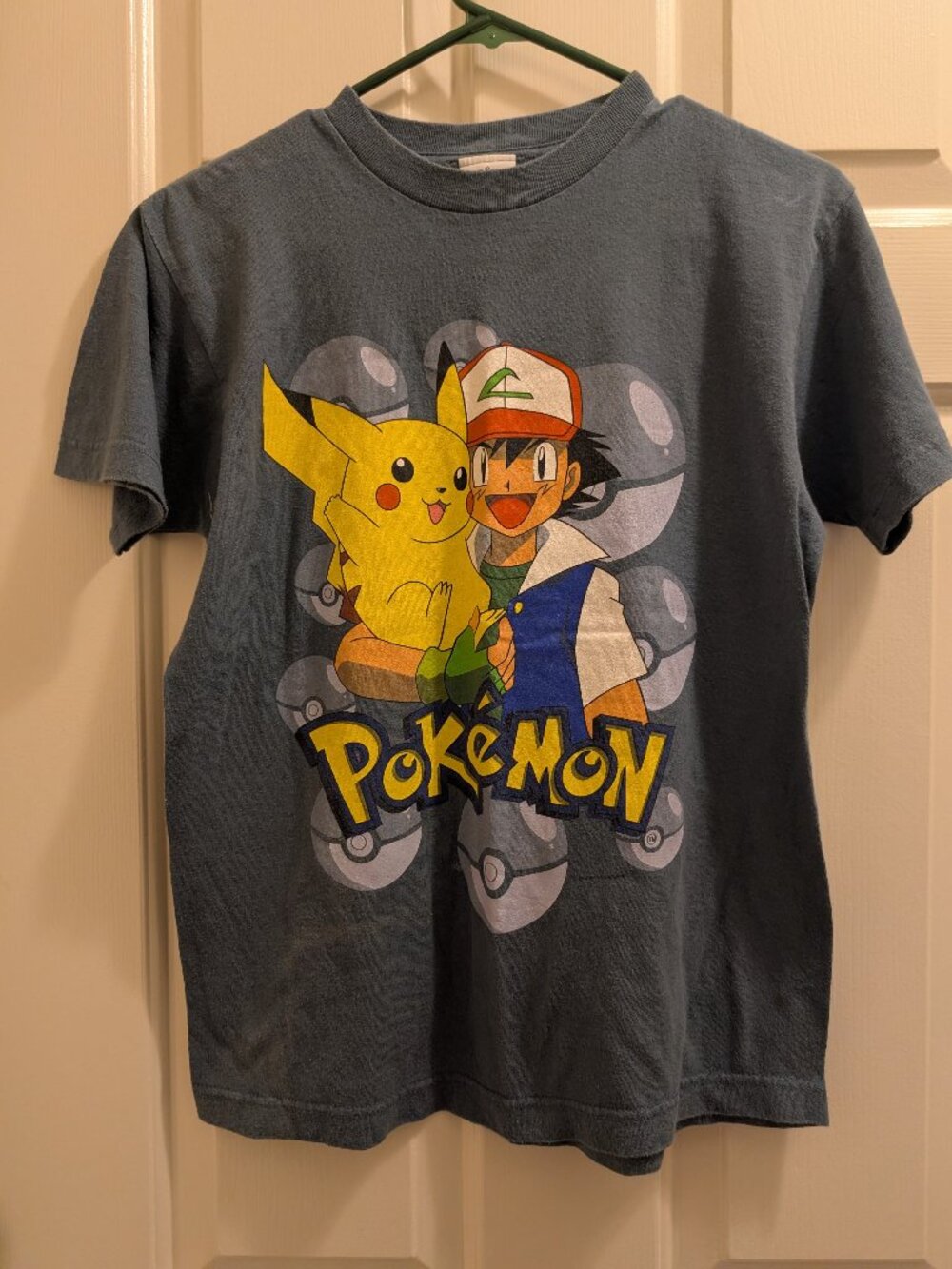 Vintage Youth Large Pokemon Shirt Ash Pikachu